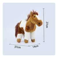 Horse Stuffed Toy Standing Horse Stuffed Animal Soft Cute for Children, Pretend Play, Nursery Decor