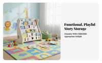 Picture Book Display House-Shaped bookshelf Multitier children's bookshelf Multifunctional Toy Storage Shelf Rounded Corners for Toddlers, Parents, Nursery, Bedroom, Kindergarten, Living Room