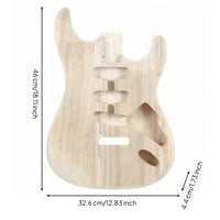 Unfinished Guitar Body Pre-Cut ST Guitar Made-to-Order Body Part for Luthier, Instrumentalists