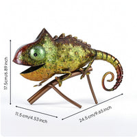 Metal Chameleon Chameleon Sculpture Decorative Garden Ornament for Patio, Yard