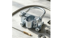 U-Bolt Antenna Clamp Galvanized Mast Mounting Clamp Bracket Outdoor Antenna Bracket for Installers, DIYers, Pole Fastening