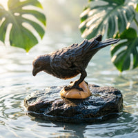 Cormorant Figurine Small Bird Figurine Bird Figure Compact Toy Sculpted for Collectors, Display Cabinet, Shelf