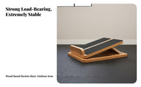 Solid Wood Construction Wooden Slant Board Improves Flexibility Leg Stretching Ramp Non-Slip Surface Adjustable Calf Stretcher Heavy Duty for Physical Rehabilitation Patients, Runners, Athletes