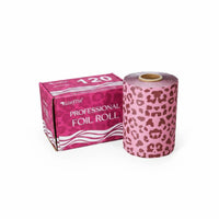 Heat Resistant Leopard Print Highlighting Foil Built-in Cutter Embossed Foil Roll Long-Lasting Salon Supply for Barbershop