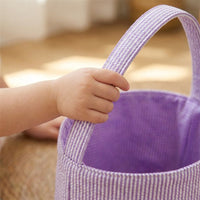 children's Easter Gift Bag Reusable Material Egg Search Basket Lightweight Egg Collecting Bucket for Young Children, Grandparents, Parties, Storage Bag