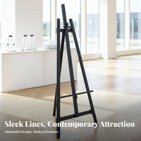 Metal Tripod Poster Stand Sturdy Floor Standing Sign Holder Versatile Adjustable Display Easel for Artists, Presentations, Art Galleries, Weddings