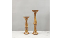 2 Pieces Marbled Candlestick Holders Tapered Candle Holders with Pedestal Sculptural Candlesticks Glossy for Study, Bedroom, Bookshelf, Bedside Table