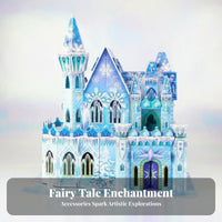 Ice Castle 3D Puzzle Great Gift 3D Castle Puzzle Easy to Assemble Kids' Toy for Children, Adults, Arts and Crafts, Desktop Decoration, School Projects