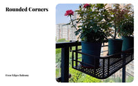 European & aesthetic Hanging plant Pot Rack Wide Design Hanging Planter shelf spaceSaving Railing Shelf Anti-Rust Coating for Gardeners, Apartment Dwellers, Homeowners, Balcony, Patio, Porch, opening