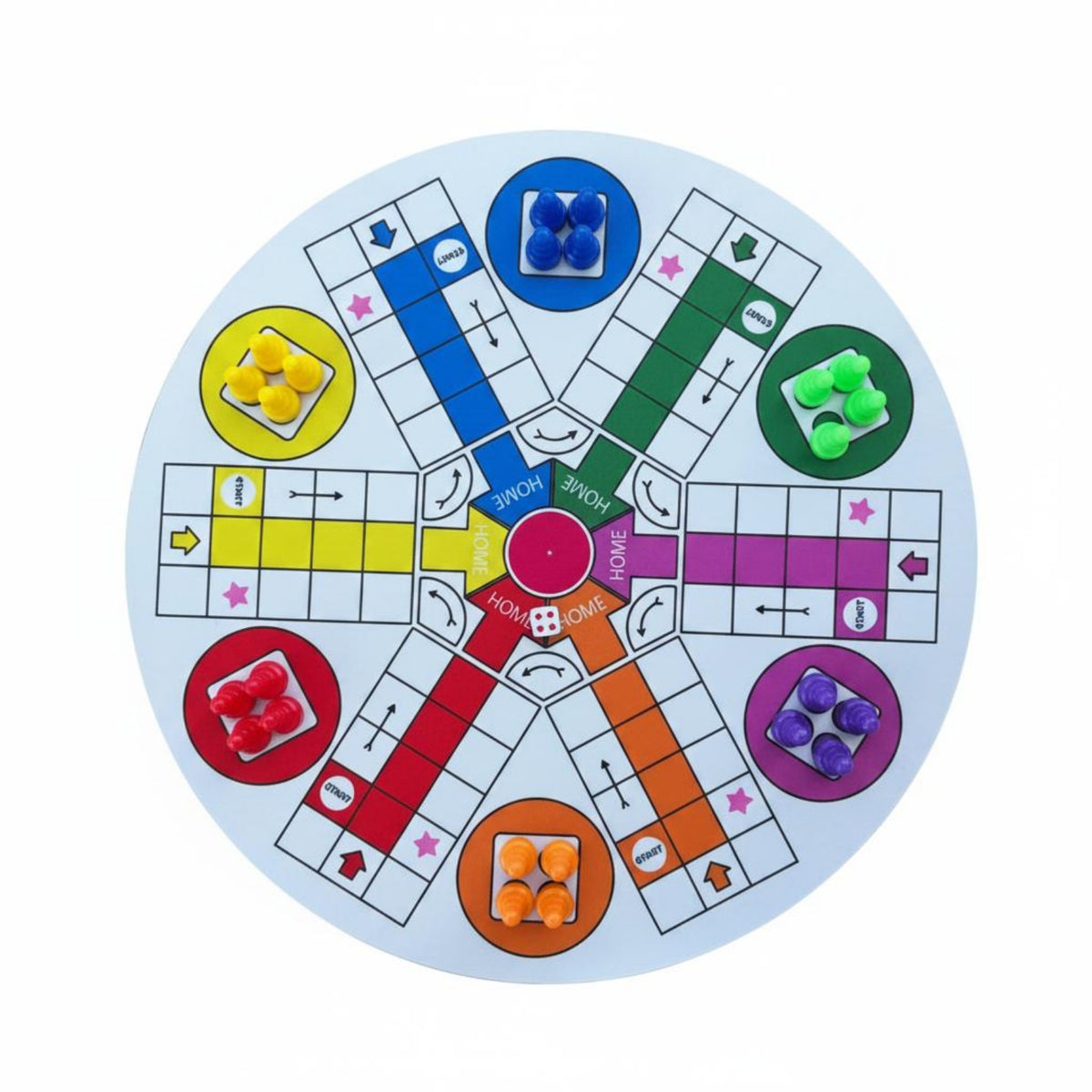 6 Player Ludo Board Skill Development Flying Chess Game Board for Gatherings