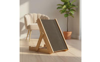 Adjustable Pet Scratching Board Foldable Cat Scratcher with Adjustable Height Standing Cat Scratcher  Wooden Frame for Cats, Small Dogs, Indoor