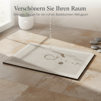 Japanese Wabi-Sabi Style Diatomaceous Earth Bath Mat, Super Absorbent Quick Dry Non-Slip Bathroom Floor Mat