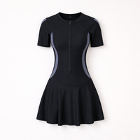 Swimsuit for Girls and Plus Size Women with a Modest Skirted Design, One-Piece Swimming Costume for Water Sports and Hot Spring