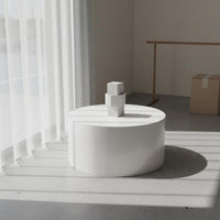 Cylinder Display Stand Freestanding Cylindrical Display Riser Minimalist Design Cylindrical Pedestal Stand for Live Broadcasting, Photo Photography