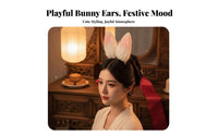 2 Pieces Soft Hare Ear Fastener S Ancient Design Hare Ear Hair Fastener S Creature Ears Cute Design Costume Headwear Easy To
