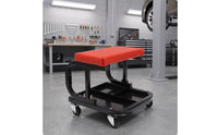 Automotive Stool with Tool Tray Padded Rolling Stool with Tool Tray Low-Profile Creeper Seat Car Vehicle Maintenance Professionals
