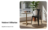 With Armrests utilitarian Armchair Supportive Backrest Metal Chair long-lasting Construction Seating Furniture Easy to Clean for Interior Designers, Business Owners, Restaurant, Dining Room, Kitchen, Lounge