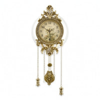 Wall Clock with Pendulum Ornate Pendulum Wall Clock Carved for Hallway