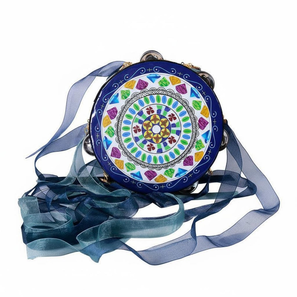 With chimes and Tassels Tasseled chime Drum Ancient Silk Road influenced Design Photo prop Long Colorful Ribbons Costume Accessory Traditional Chinese & aesthetic for Cosplayers, entertainers