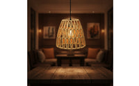 Paper Rope Lampshade Handmade Woven Lampshade Handwoven Woven Lamp Shade for Homestays, Cafes, Restaurants