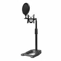 3 Kg Load Capacity Desktop Mic Stand All Metal Weighted Mic Stand Heavy Duty Desktop Mic Mount Stable for Recording Artists, Podcasters, Streamers, Podcast, Live Broadcasting
