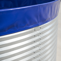 Galvanized Steel Circular Aquaculture Pond Fish Breeding Tank Circulating Aquaculture Tank with Drainage System PVC Canvas Large Tank Assembly Type