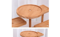 Multi-Tier Tiered Display Stand Solid Wood Wooden Display Stand Sturdy Desktop Organizer Rack Compact for Collectors, Decorators, Shop Window, Living Room, Bedroom