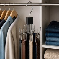 Multi-functional Rotating 6-Claw Belt Hanger for Scarves, Hats, and Ties