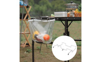 Portable Wire Garbage Bag Stand Indoor Outdoor Use Picnic Table Bag Rack Easy to Install Table Trash Holder for Kitchen