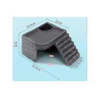 Turtle Basking Dock Heavy and Sinkable Resin Basking Dock Multi-Versatile Design Tortoise Hide Cave for Terrarium