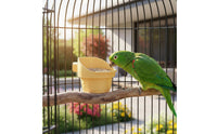 Fall-Resistant to Falling Resistant Ice Cream Cone Bird Bowl Secure Mount Hanging Bird Food Cup Easy to Install Budgie Feeder Cup Long-Lasting ABS Material for Travel Cages