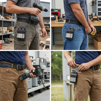 Tool Belt Holder Slimline Drill Holder with Belt Clip Simple Hook Carrier Handsunrestricted Heavy-Duty for Tradespeople