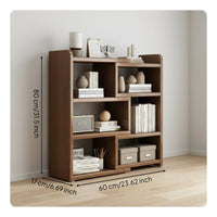 Space Saving Extendable Wooden Bookcase Multifunctional Retractable Floor Standing Shelf Multi-Tier Wooden Floor Standing Book Rack Sturdy Construction for Living Room, Bedroom, Small Areas, Hallway