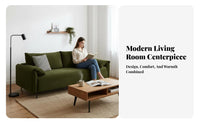 Mid-20th Centuryera Modern Design Corduroy Two-Seater Retro visual design Living Room Furniture High-Resilience pads Loveseat Sturdy and long-lasting for Apartment Dwellers, partners, homeowners, Small Space, Guesthouse