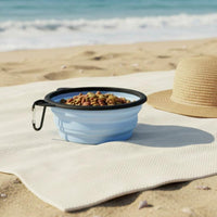 Portable Pet Travel Bowl Lightweight Foldable Double Pet Bowl for Dogs, Cats, Outdoor, Camping, Hiking
