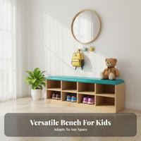 Kindergarten Changing Shoe Bench Multifunctional Child S Shoe Storage Bench Easy to Clean Long Entryway Stool for Parents, Dance Studio, Hallway