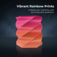 Rainbow PLA 3D Printer Filament 1.75mm Color Gradient for Fused Deposition Modeling Printers, 1KG Spool 330m, Dimensional Accuracy ±0.02mm