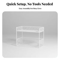 Multi-Compartment Desk Organizer Space-Saving desktop storage rack and complimentary Standing