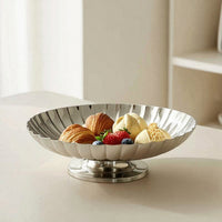 Fruit Bowl with Pedestal Decorative Pedestal Bowl Elevated Serving Dish for Dining Table, Kitchen Counter