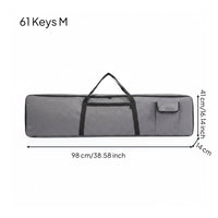 Keyboard Bag with Pocket Padded Keyboard Gig Bag Soft-Sided for Travel, Rehearsals, Music Lessons