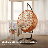 Woven Nest Design Teardrop Pod Seat Indoor/Outdoor Use Freestanding Pod Chair Gentle Rocking Motion Patio Seating Comfortable & Breathable for Adults, Homeowners, Parents, Balcony, Backyard, Reading Nook, Bedroom