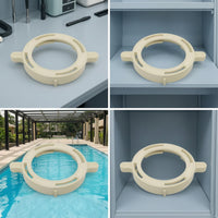 Pool Maintenance Replacement Pump Collar Lid Assembly Plastic Construction Tabbed Grip Leak Control Secure Fit Suitable for Pool Cleaning Equipment Servicing
