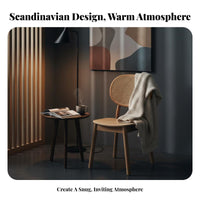 Nordic Design Cane Back Chair Woven Backrest Household Furniture Minimalist Design Home Seating for Restaurant Owners, Homeowners, Interior Designers, Dining Room, Hotel, Cafe