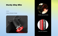 Rechargeable waterproof bike brake light