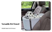Anti-Slip Bottom Center Console Pet Car Seat Foldable Center Console Dog Car Seat Washable for Commuters, Road Trips, Daily Commutes, Indoor