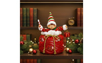 Christmas Elf Stuffed Toy Sequined Elf Stuffed with Candy Cane  for Shelf