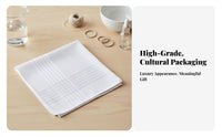 White Cotton Handkerchief Soft & Skin-Friendly Satin Border Handkerchief