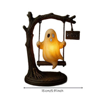 LED specters Figurine with Swing Glowing Halloween Highlight Light Spooky specters Figurine for Decorators, Collectors, Entryway, Bookshelf