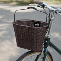 Foldable Bicycle Detachable Woven Basket for Brompton D5D7 Vintage Japanese Style Bike Basket Shopping Basket