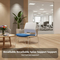 Minimalist Design Stackable Sled Base Chair Lightweight Armless Sled Base Chair Long-Lasting Office Furniture Ergonomic Design for Guests, Students, Event Attendees, Conference Room, Reception Area, Cafeteria